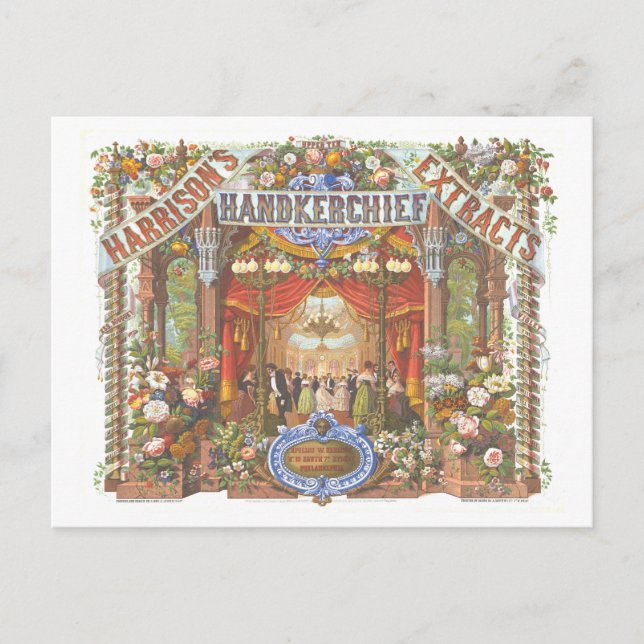 Vintage Advertisement Handkerchief Extracts Postcard (Front)