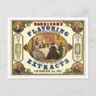 Vintage Advertisement Harrison's Flavouring Extrac Postcard
