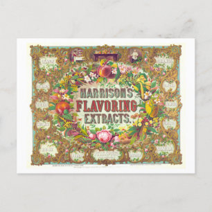 Vintage Advertisement Harrison's Flavouring Extrac Postcard