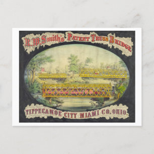 Vintage Advertisement: Patent Truss Bridge, Ohio Postcard