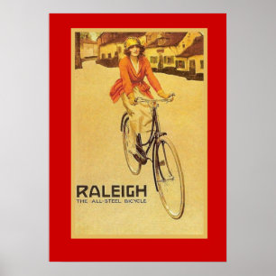 Vintage Advertisement, Raleigh bicycles Poster