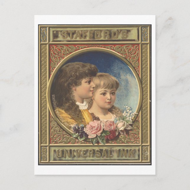 Vintage Advertisement Stafford's Universal Ink Postcard (Front)