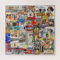 VINTAGE ADVERTISING COLLAGE, PACKED!