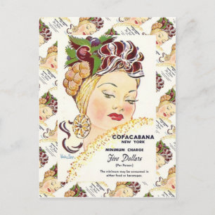 Vintage advertising, Copacabana, New York Postcard