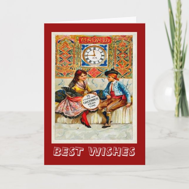 Vintage advertising, Travel poster Madrid Card (Front)