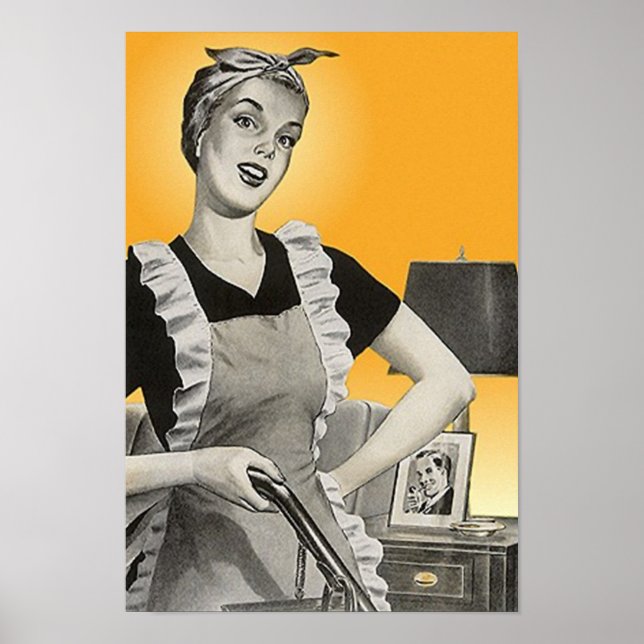 Vintage advertising Vacuum chores Housework Poster (Front)