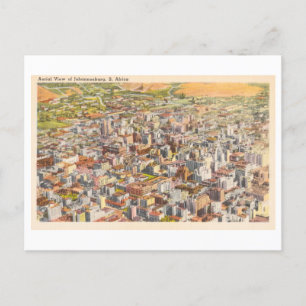 Vintage Aerial View of Johannesburg Postcard
