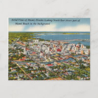 Vintage Aerial View of Miami, Florida