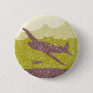 Vintage Aeroplane 6 Cm Round Badge
