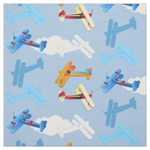 Vintage Aeroplane Airforce Airshow Aviator Travel Fabric