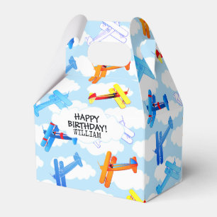 Vintage Aeroplane Airforce Airshow Birthday Party Favour Box