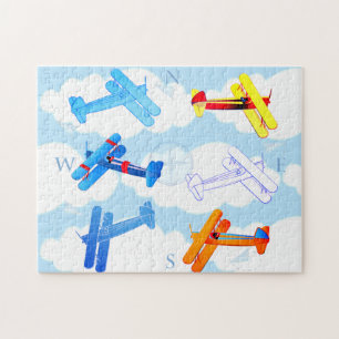 Vintage Aeroplane Airforce Aviator Jigsaw Puzzle