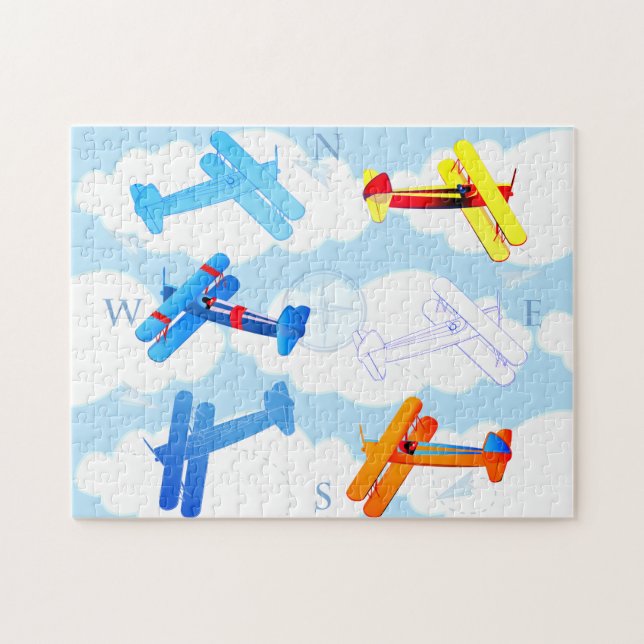 Vintage Aeroplane Airforce Aviator Jigsaw Puzzle (Horizontal)