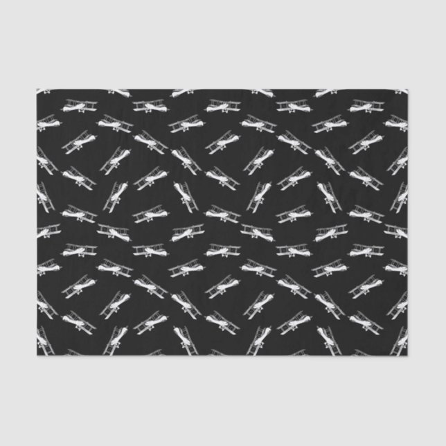 Vintage Aeroplane Art Flying Aeroplanes Planes Tissue Paper (Front)