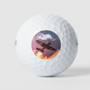 Vintage Aeroplane Beautiful Sky Golf Balls