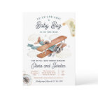 Vintage Aeroplane Boy Travel Baby Shower