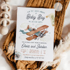 Vintage Aeroplane Boy Travel Baby Shower