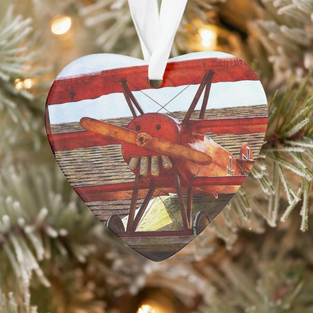 Vintage Aeroplane by Shirley Taylor Ornament (Tree)