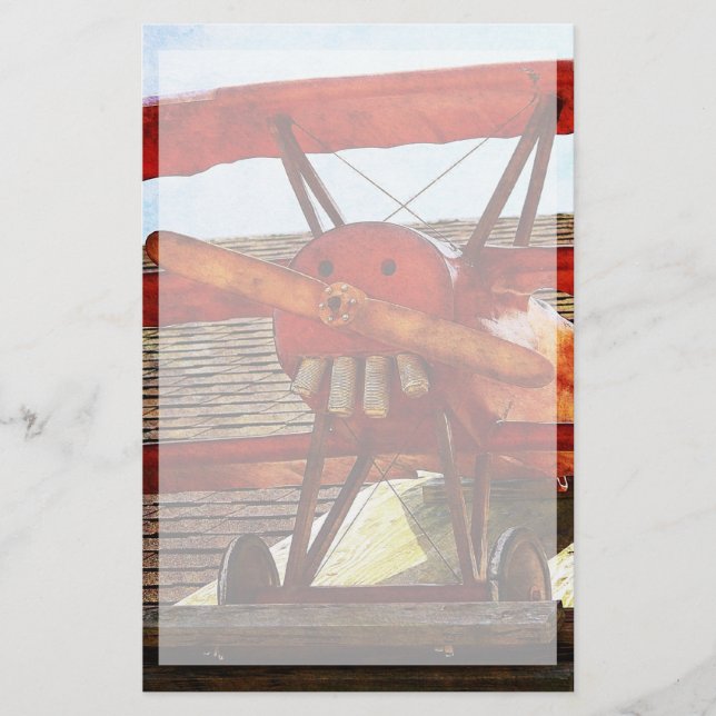 Vintage Aeroplane by Shirley Taylor Stationery (Front)