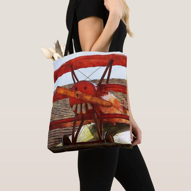 Vintage Aeroplane by Shirley Taylor Tote Bag (Close Up)