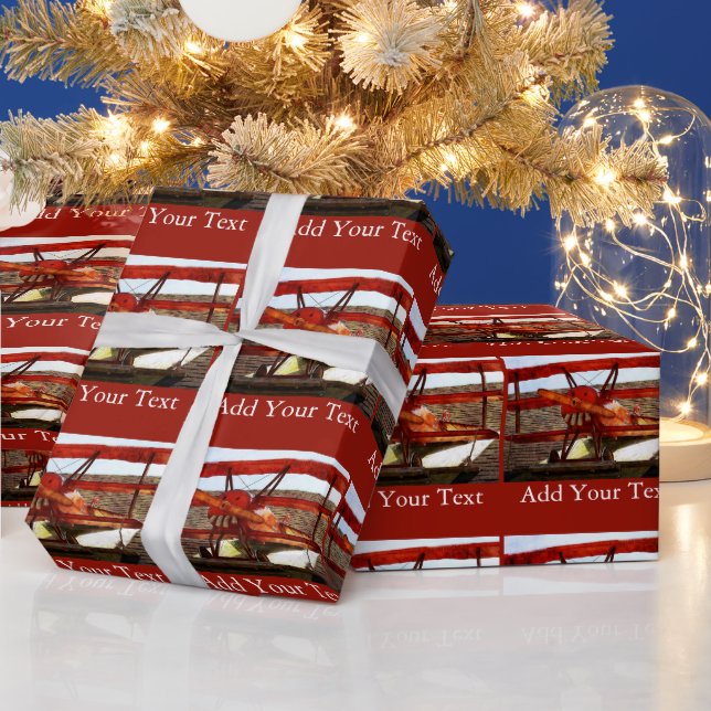 Vintage Aeroplane by Shirley Taylor Wrapping Paper (Holidays)