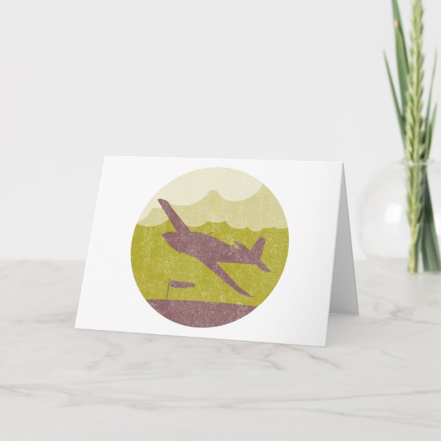 Vintage Aeroplane Card (Front)