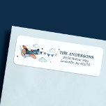 Vintage Aeroplane Clouds Return Address<br><div class="desc">Vintage Aeroplane Clouds Return Address label. This design features an adorable vintage aeroplane. Personalise this custom design with your own text and details.</div>