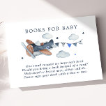 Vintage Aeroplane Clouds Watercolor Books For Baby Enclosure Card<br><div class="desc">Vintage Aeroplane Clouds Watercolor Books For Baby Enclosure Card</div>