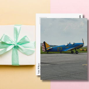 Vintage Aeroplane Fairchild PT-19 Aviation Birthda Postcard