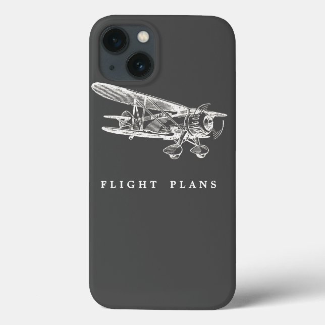 Vintage Aeroplane, Flight Plans Case-Mate iPhone Case (Back)