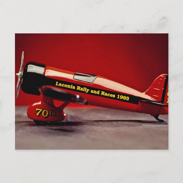 Vintage aeroplane model postcard (Front)