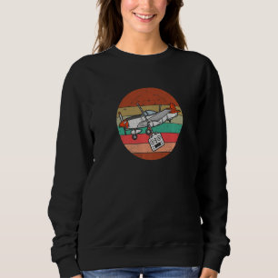 Vintage Aeroplane Model Rc Pilot Model Maker Sweatshirt