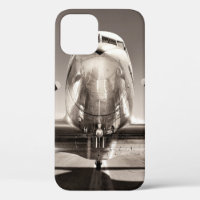 vintage aeroplane on a runway