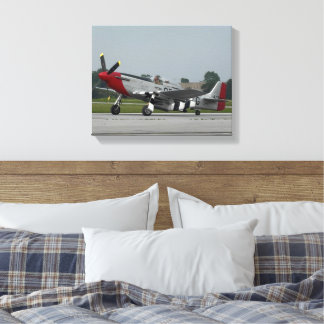 Vintage Aeroplane P-51 Mustang Photo Fun Aviation Canvas Print