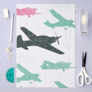 Vintage Aeroplane Pattern Tissue Paper