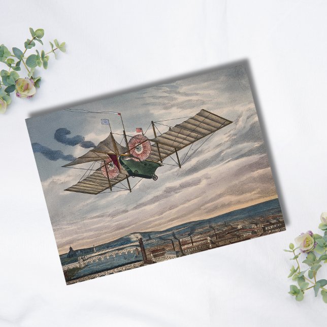 Vintage Aeroplane photo, Cool Aviation Birthday Postcard (Creator Uploaded)