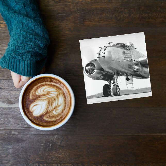 Vintage Aeroplane photo, Cool Fun Aviation Glass Coaster (Creator Uploaded)