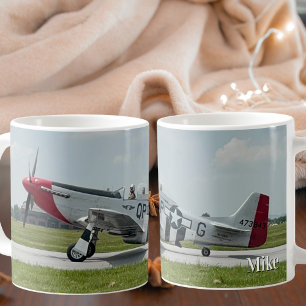 Vintage Aeroplane Photo P-51 Mustang Cool Custom Coffee Mug