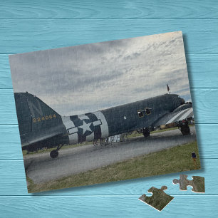 Vintage Aeroplane Photo Pilot Dad Birthday Aviatio Jigsaw Puzzle