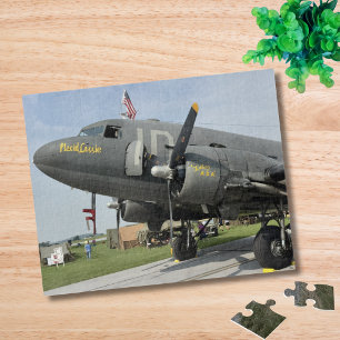 Vintage Aeroplane Photo Pilot Dad Birthday Aviatio Jigsaw Puzzle
