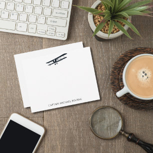 Vintage Aeroplane Pilot Aviator Modern Custom Card