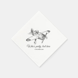 vintage,  aeroplane,  plane Cocktail Paper Napkins