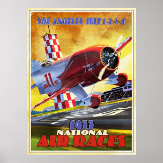 Vintage aeroplane racer poster
