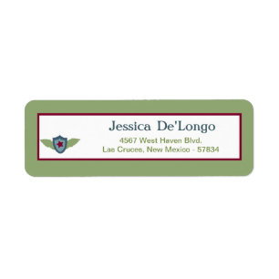 Vintage Aeroplane Return Address Label