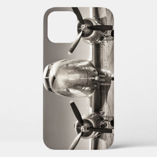 Vintage Aeroplane Runway Scene iPhone 12 Case