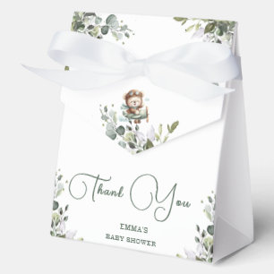 Vintage Aeroplane Teddy Bear Baby Shower Favour Box