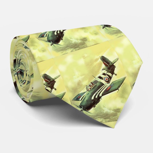 Vintage Aeroplane Tie (Rolled)