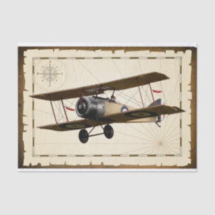 vintage aeroplane tissue paper