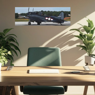 Vintage Aeroplane Warbird Fighter Airshow Photogra Canvas Print