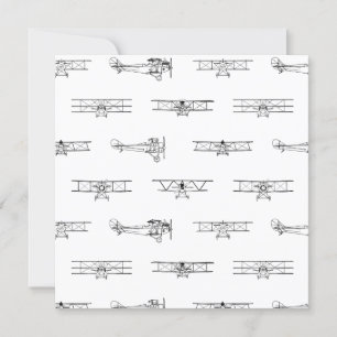 Vintage Aeroplanes Aviation Themed CUSTOM COLOR Invitation